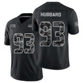 Seattle #93 Hubbard Player Football V Neck Short Sleeve black Jersey Aidan For Men Youth Women Gift