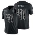 Seattle #41 Stoll Player Football V Neck Short Sleeve black Jersey Chris For Men Youth Women Gift