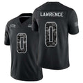 Seattle #0 Lawrence Player Football V Neck Short Sleeve black Jersey DeMarcus For Men Youth Women Gift