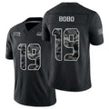 Seattle #19 Bobo Player Football V Neck Short Sleeve black Jersey Jake For Men Youth Women Gift