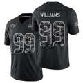 Seattle #99 Williams Player Football V Neck Short Sleeve black Jersey Leonard For Men Youth Women Gift