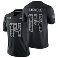 Seattle #14 Darnold Player Football V Neck Short Sleeve black Jersey Sam For Men Youth Women Gift