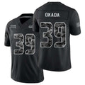 Seattle #39 Okada Player Football V Neck Short Sleeve black Jersey Ty For Men Youth Women Gift
