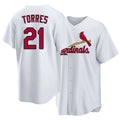 St. Louis #21 Torres Player Baseball Short Sleeve White Jersey Bryan For Men Women Youth Gift