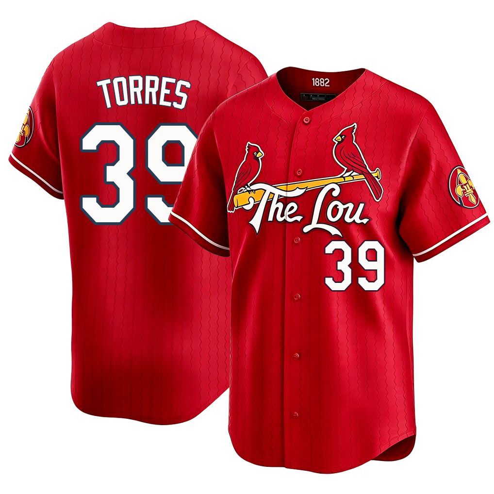 St. Louis #39 Torres Player Baseball Short Sleeve Red Jersey Bryan For Men Women Youth Gift