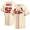 St. Louis #52 Mautz Player Baseball Short Sleeve Cream Jersey Brycen For Men Women Youth Gift