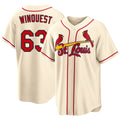 St. Louis #63 Winquest Player Baseball Short Sleeve Cream Jersey Cade For Men Women Youth Gift