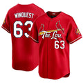 St. Louis #63 Winquest Player Baseball Short Sleeve Red Jersey Cade For Men Women Youth Gift