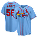 St. Louis #56 Hjerpe Player Baseball Short Sleeve Blue Jersey Cooper For Men Women Youth Gift