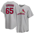 St. Louis #65 Soriano Player Baseball Short Sleeve Gray Jersey George For Men Women Youth Gift