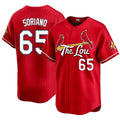 St. Louis #65 Soriano Player Baseball Short Sleeve Red Jersey George For Men Women Youth Gift