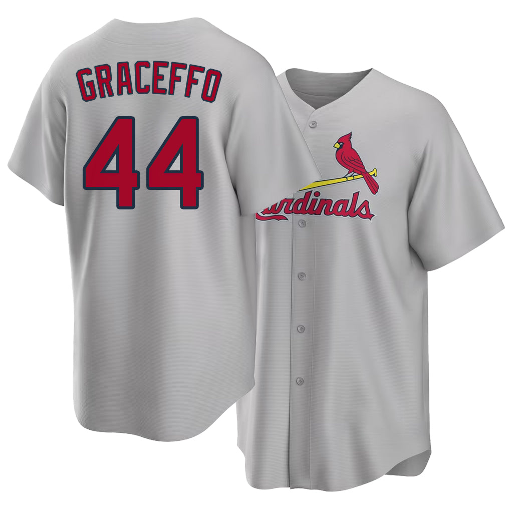 St. Louis #44 Graceffo Player Baseball Short Sleeve Gray Jersey Gordon For Men Women Youth Gift