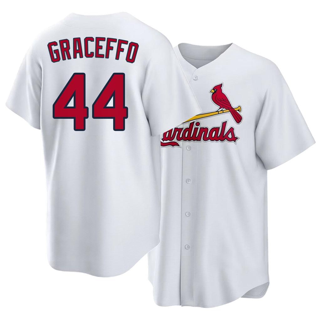 St. Louis #44 Graceffo Player Baseball Short Sleeve White Jersey Gordon For Men Women Youth Gift