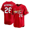 St. Louis #26 Wetherholt Player Baseball Short Sleeve Red Jersey JJ For Men Women Youth Gift