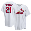 St. Louis #21 Walker Player Baseball Short Sleeve White Jersey Jordan For Men Women Youth Gift