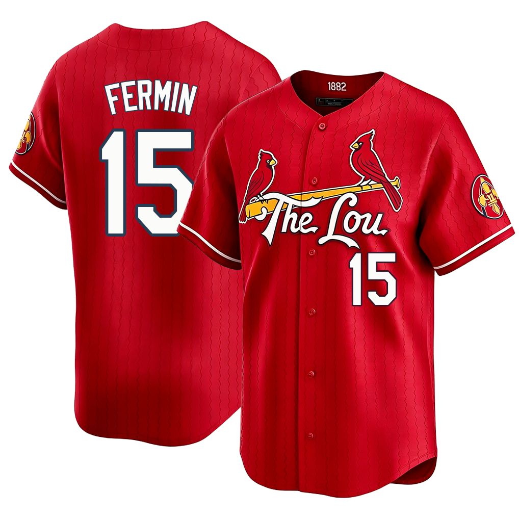 St. Louis #15 Fermín Player Baseball Short Sleeve Red Jersey José For Men Women Youth Gift