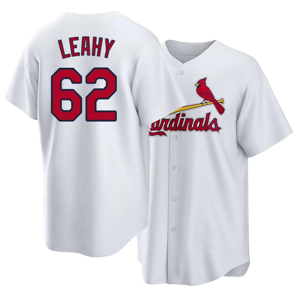 St. Louis #62 Leahy Player Baseball Short Sleeve White Jersey Kyle For Men Women Youth Gift