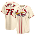 St. Louis #72 Gastelum Player Baseball Short Sleeve Cream Jersey Luis For Men Women Youth Gift