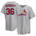 St. Louis #36 McGreevy Player Baseball Short Sleeve Gray Jersey Michael For Men Women Youth Gift