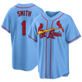 St. Louis #1 Smith Player Baseball Short Sleeve Blue Jersey Ozzie For Men Women Youth Gift