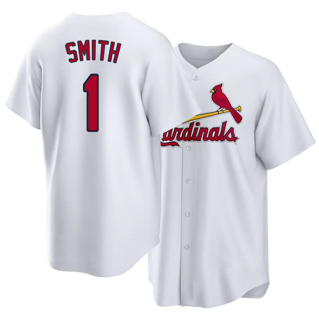 St. Louis #1 Smith Player Baseball Short Sleeve White Jersey Ozzie For Men Women Youth Gift