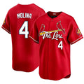 St. Louis #4 Molina Player Baseball Short Sleeve Red Jersey Yadier For Men Women Youth Gift
