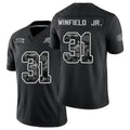Tampa Bay #31 Winfield Jr. Player Football V Neck Short Sleeve Black Jersey Antoine For Men Youth Women Gift