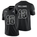 Tampa Bay #18 Williams Player Football V Neck Short Sleeve Black Jersey Josh For Men Youth Women Gift