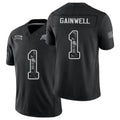 Tampa Bay #1 Gainwell Player Football V Neck Short Sleeve Black Jersey Kenny For Men Youth Women Gift