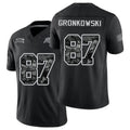 Tampa Bay #87 Gronkowski Player Football V Neck Short Sleeve Black Jersey Rob For Men Youth Women Gift