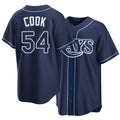 Tampa Bay #54 Cook Player Baseball Short Sleeve navy Jersey Alex For Men Women Youth Gift