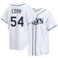 Tampa Bay #54 Cook Player Baseball Short Sleeve white Jersey Alex For Men Women Youth Gift