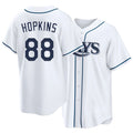 Tampa Bay #88 Hopkins Player Baseball Short Sleeve white Jersey Brody For Men Women Youth Gift