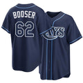 Tampa Bay #62 Booser Player Baseball Short Sleeve navy Jersey Cam For Men Women Youth Gift
