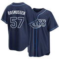 Tampa Bay #57 Rasmussen Player Baseball Short Sleeve navy Jersey Drew For Men Women Youth Gift