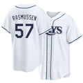 Tampa Bay #57 Rasmussen Player Baseball Short Sleeve white Jersey Drew For Men Women Youth Gift