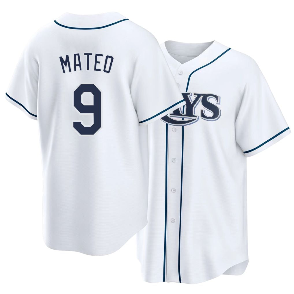 Tampa Bay #9 Mateo Player Baseball Short Sleeve white Jersey Jorge For Men Women Youth Gift