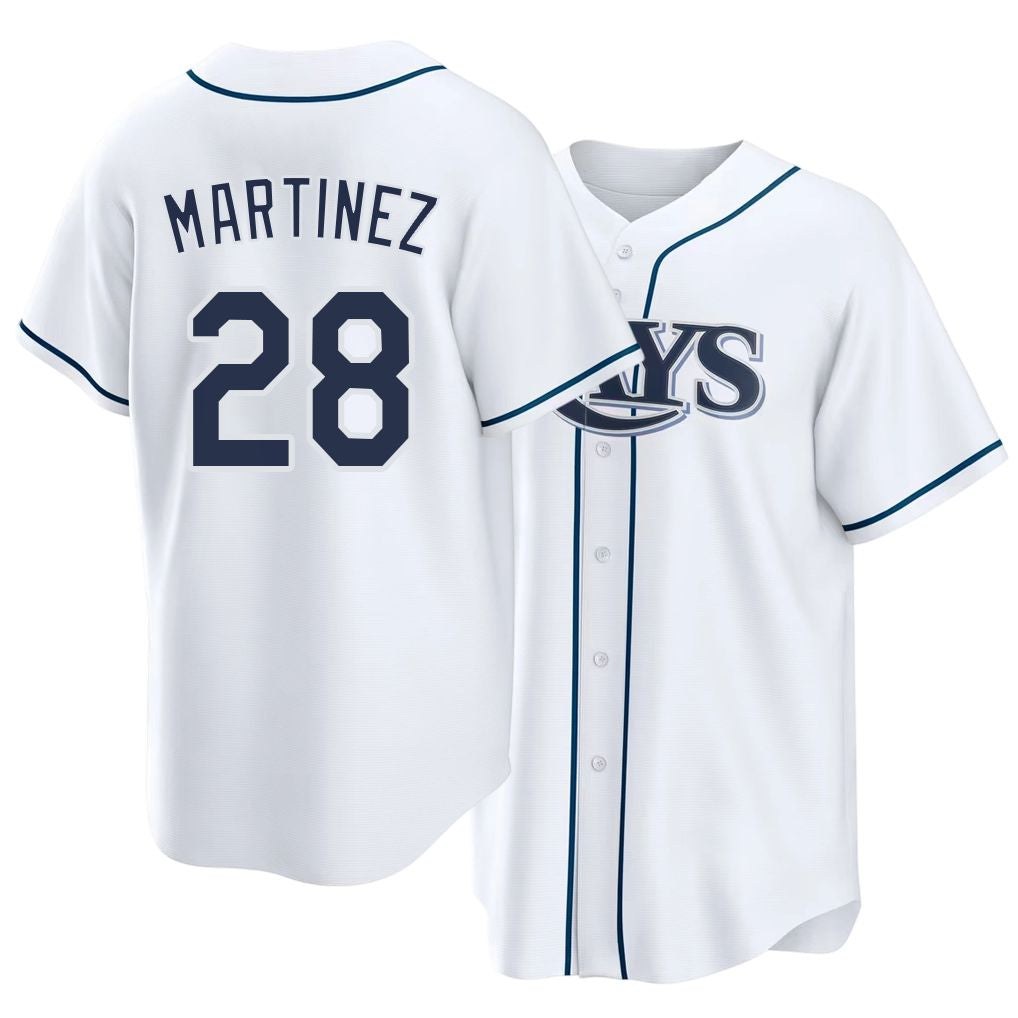 Tampa Bay #28 Martinez Player Baseball Short Sleeve white Jersey Nick For Men Women Youth Gift