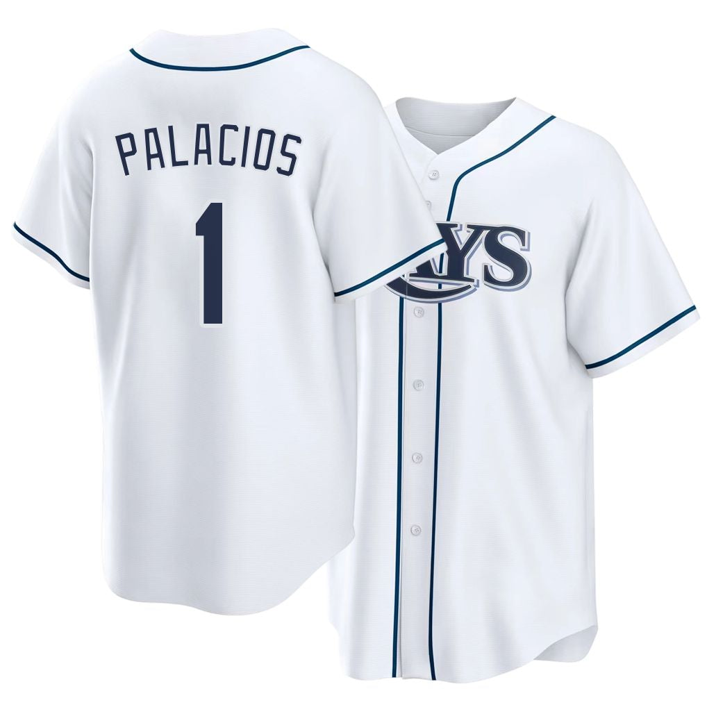 Tampa Bay #1 Palacios Player Baseball Short Sleeve white Jersey Richie For Men Women Youth Gift