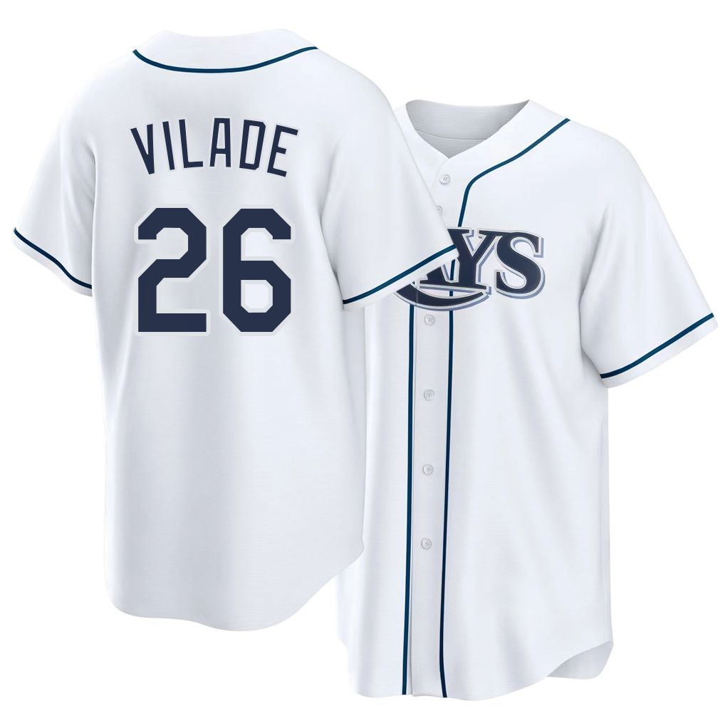 Tampa Bay #26 Vilade Player Baseball Short Sleeve white Jersey Ryan For Men Women Youth Gift