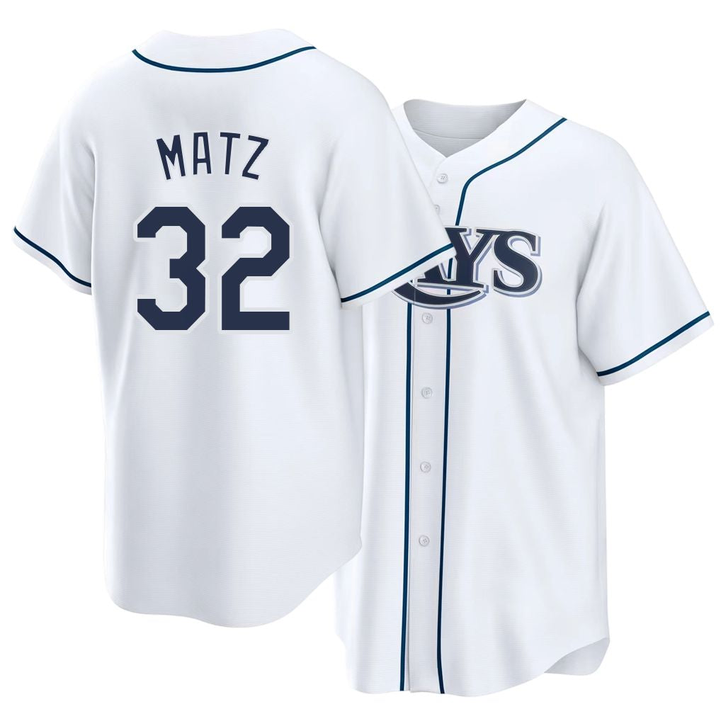 Tampa Bay #32 Matz Player Baseball Short Sleeve white Jersey Rays For Men Women Youth Gift