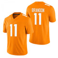 Tennessee #11 Brandon Player College Football V Neck Short Sleeve Orange Jersey Faizon For Men Youth Women