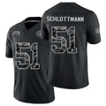 Tennessee #51 Schlottmann Player Football V Neck Short Sleeve Black Jersey Austin For Men Youth Women Gift