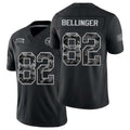 Tennessee #82 Bellinger Player Football V Neck Short Sleeve Black Jersey Daniel For Men Youth Women Gift
