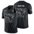 Tennessee #57 Martin Player Football V Neck Short Sleeve Black Jersey Jacob For Men Youth Women Gift