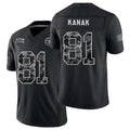 Tennessee #81 Kanak Player Football V Neck Short Sleeve Black Jersey Jaren For Men Youth Women Gift