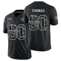 Tennessee #90 Thomas Player Football V Neck Short Sleeve Black Jersey Solomon For Men Youth Women Gift