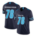 Tennessee #78 Crenshaw-Dickson Player Football V Neck Short Sleeve Navy Jersey Brandon For Men Youth Women Gift（副本）