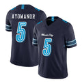 Tennessee #5 Ayomanor Player Football V Neck Short Sleeve Navy Jersey Elic For Men Youth Women Gift