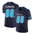 Tennessee #66 Carmona Player Football V Neck Short Sleeve Navy Jersey Fernando For Men Youth Women Gift